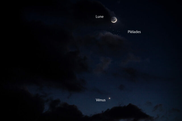 Conjonction Lune Vénus Pléïades