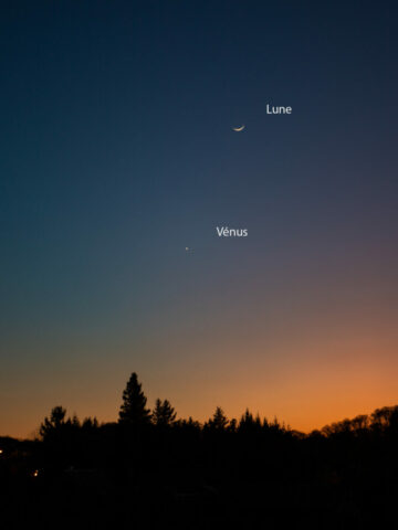 Lune Vénus au couchant